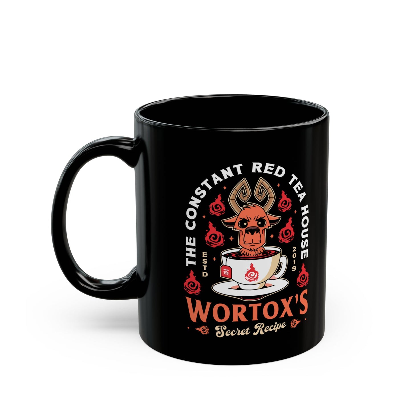 Wortox Red Tea Emblem Black Mug