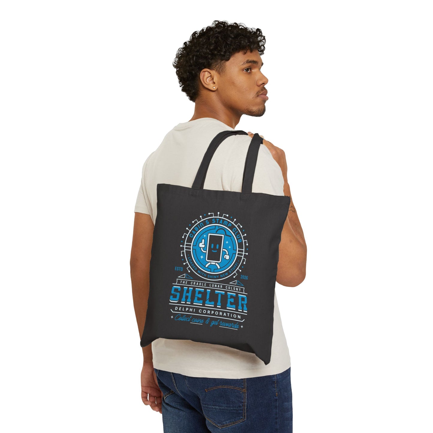 Cabin Coins Stamp Club Emblem Tote Bag