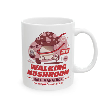 Walking Mushroom Marathon Ceramic Mug