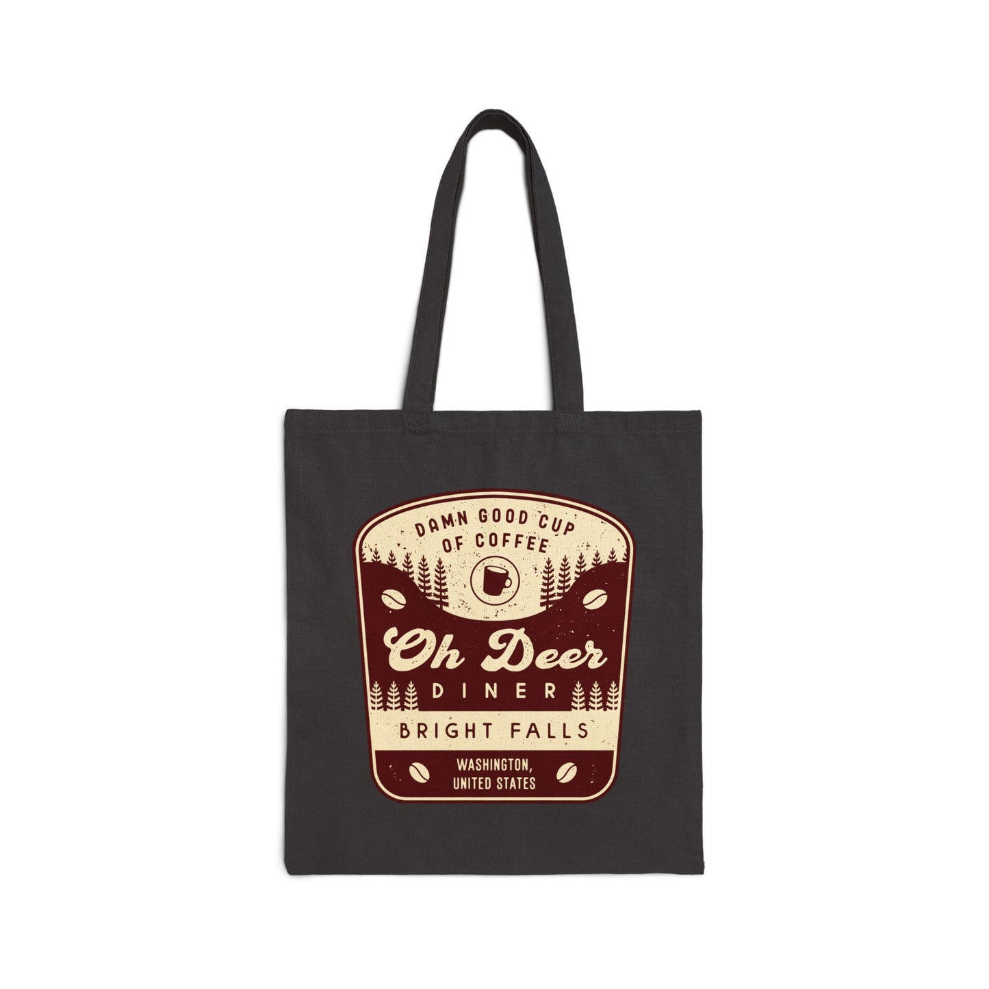 Oh Deer Diner Emblem Canvas Tote Bag