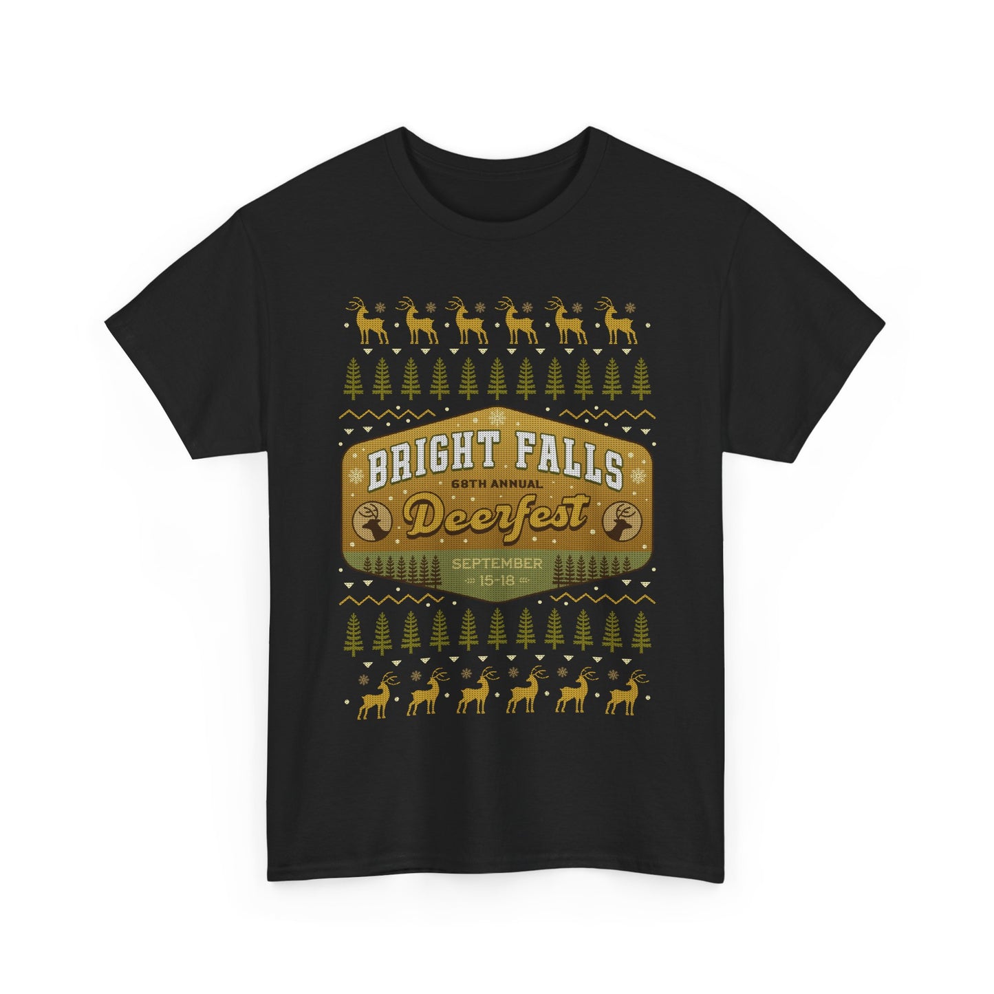 Deerfest Bright Falls Ugly Sweater Unisex T-Shirt