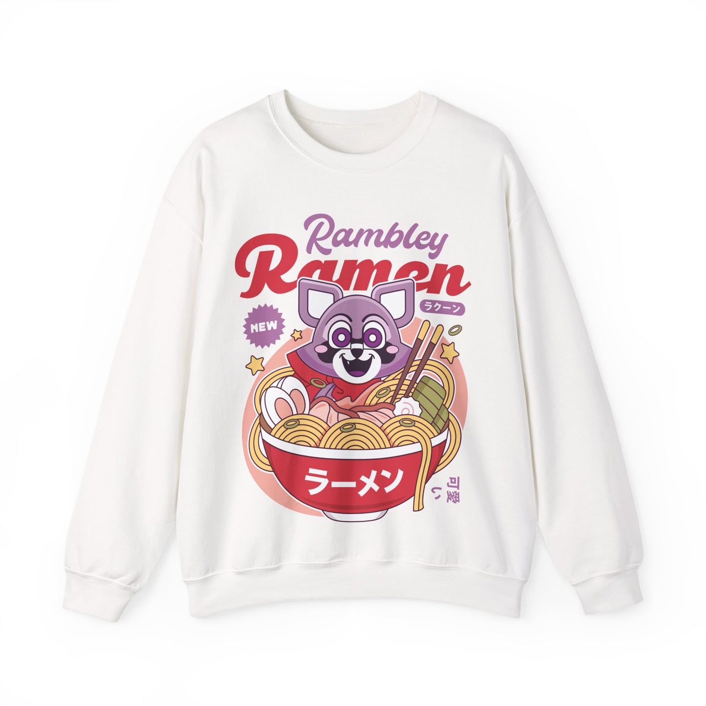 Rambley The Raccoon Ramen Unisex Crewneck Sweatshirt