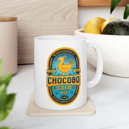 Chocobo Gold Beer Emblem Ceramic Mug