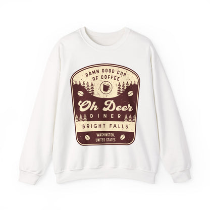 Oh Deer Diner Emblem Unisex Crewneck Sweatshirt
